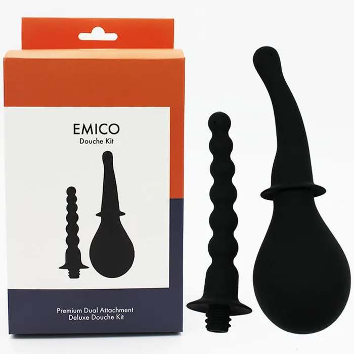 Anal AAPD Emico Dual Head Anal Cleanser Douche Rectal Enema Bulb Vaginal Syringe Cleaner