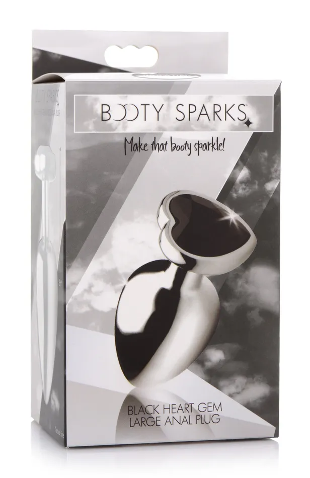 Anal | Booty Sparks Black Heart Gem Anal Plug