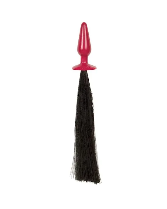 Anal Doc Johnson Leather Play Whip With Butt Plug