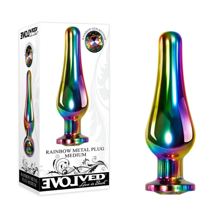 Anal Evolved Evolved Rainbow Metal Plug Medium