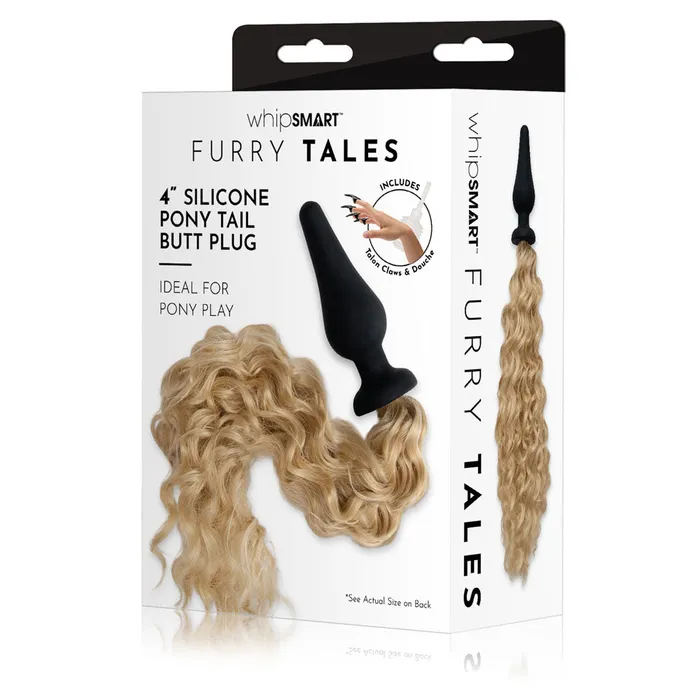 Anal WhipSmart Furry Tales 4 Inch Silicone Pony Tail Butt Plug Whip Smart