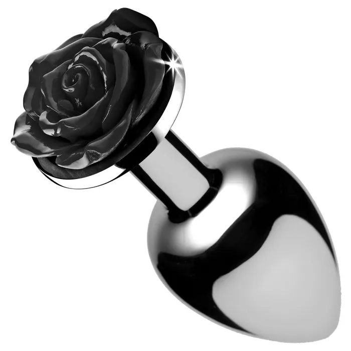 Anal XR Brands Booty Sparks Black Rose Anal Plug Medium