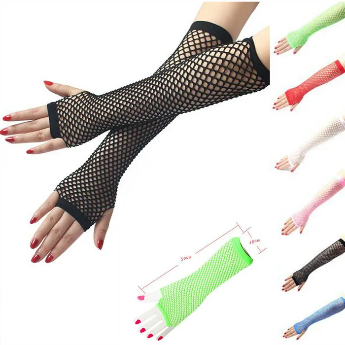 Black Long Fishnet Mesh Fingerless Gloves | Perfectly Incorrect Anal