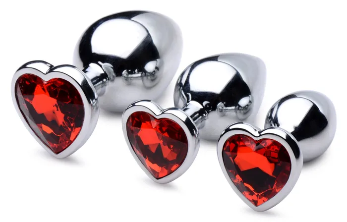 Booty Sparks Red Heart Gem Anal Plug Set Anal