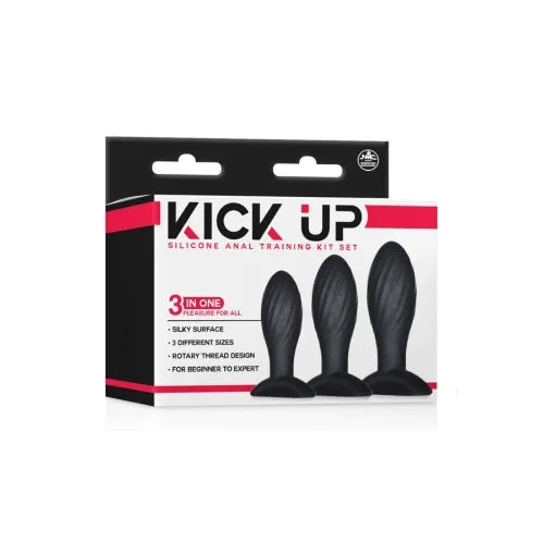 Cheap Products Anal | Kick Up - 3 in 1 Silicone Anal Training Set Black 5A