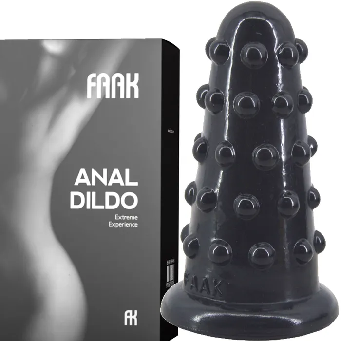 FAAK74 Huge Thick Dotted Anal Dildo Plug Black FAAK Anal