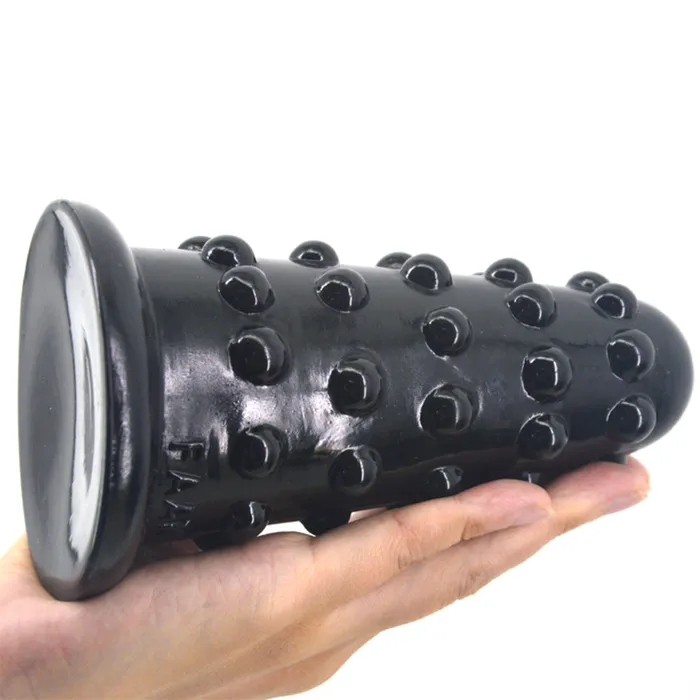 FAAK-74 Huge Thick Dotted Anal Dildo Plug Black | FAAK Anal