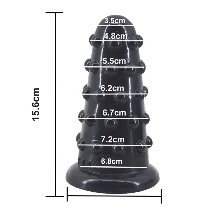 FAAK-74 Huge Thick Dotted Anal Dildo Plug Black | FAAK Anal