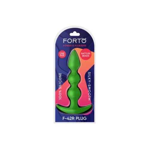 Forto Anal | F-42R: Rattler Spiral Beads - Black