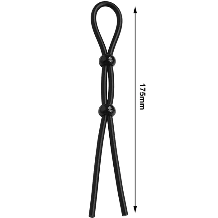 Male Sex Toys | BeBuZZed Bebuzzed Looped Silicone 2 Bead Cock Ring Black Male Sex Toys | BeBuZZed Bebuzzed Looped Silicone 2 Bead Cock Ring Black