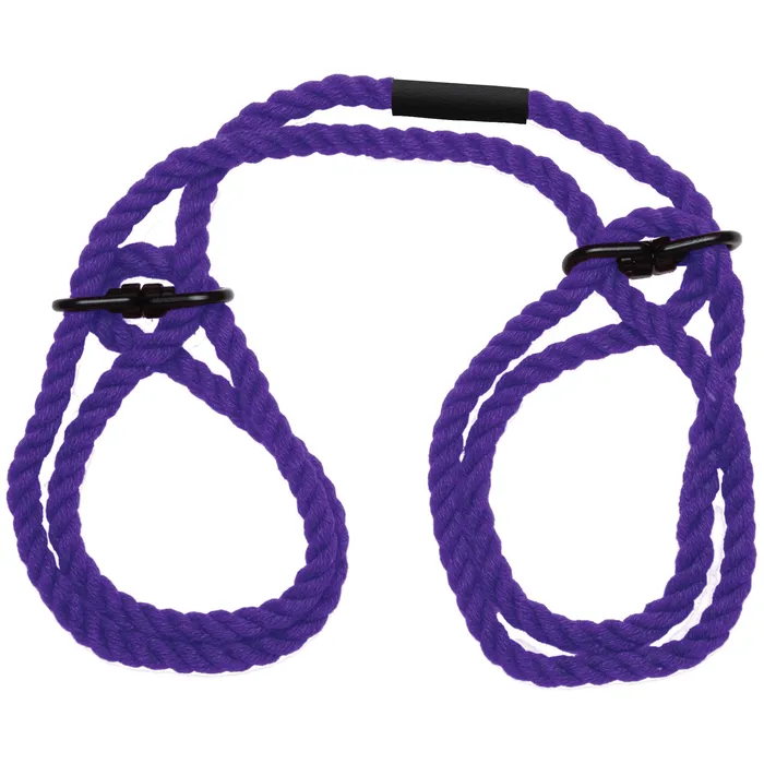 Merci Restrain 6mm Hemp Wrist or Ankle Cuffs Violet Doc Johnson Restraints