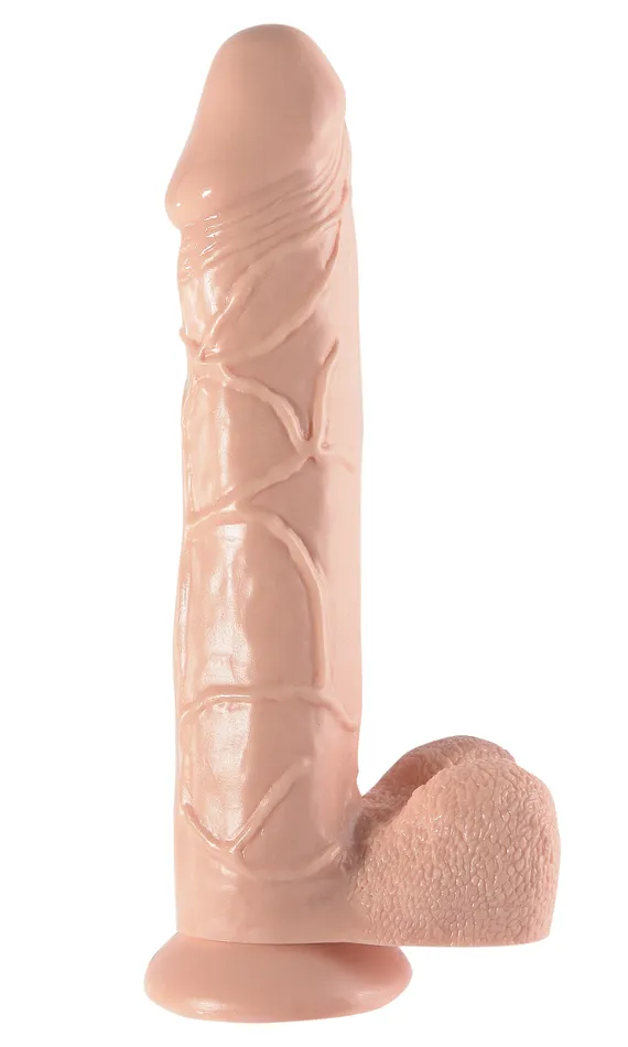 Pipedream Dildos Basix Rubber Works 12 Inch Mega Dildo Flesh