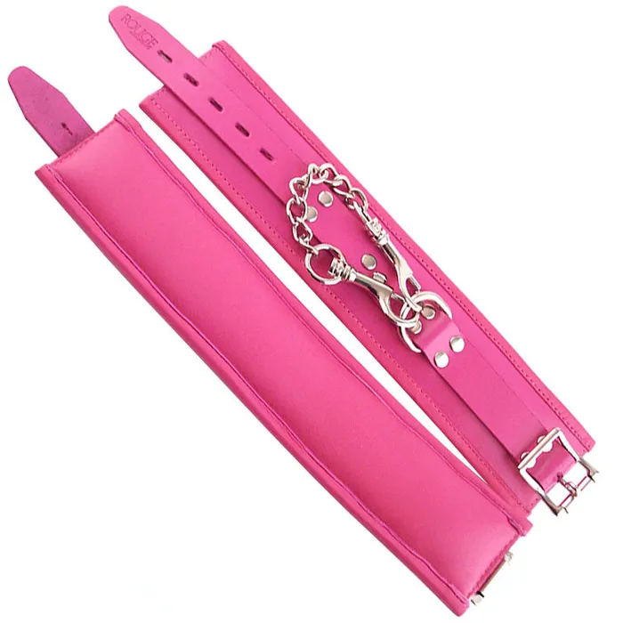 Rouge Garments Vibrators Rouge Garments Wrist Cuffs Padded Pink