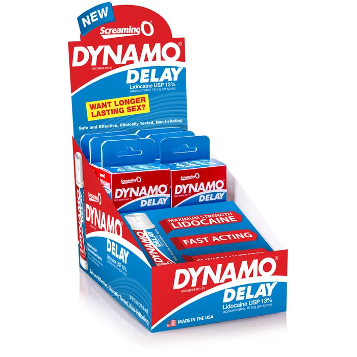 Screaming O Dynamo Delay Spray 6 Count Display Vibrators