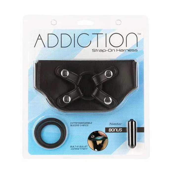 Strap-On Harness w Bullet Black | Addiction Female Sex Toys