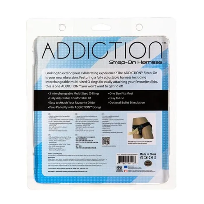 Strap-On Harness w Bullet Black | Addiction Female Sex Toys