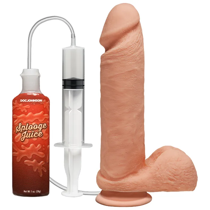 The D Perfect D Squirting 8 Inch With Balls Doc Johnson Dildos