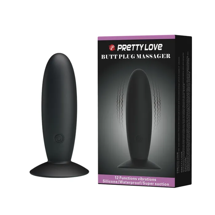 Vibrating Anal Butt Plug 43 x 13 Black mojozau Anal