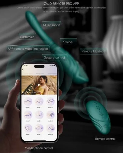 ZALO SESH SEX MACHINE TURQUOISE GREEN Zalo Female Sex Toys