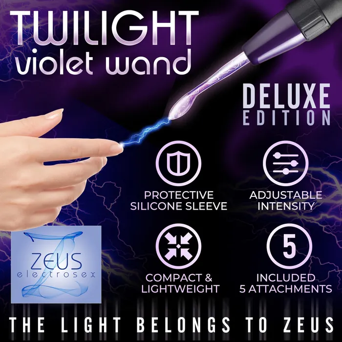 Zeus Electrosex Female Sex Toys | Ultra Neo Violet Wand 10 Piece Set