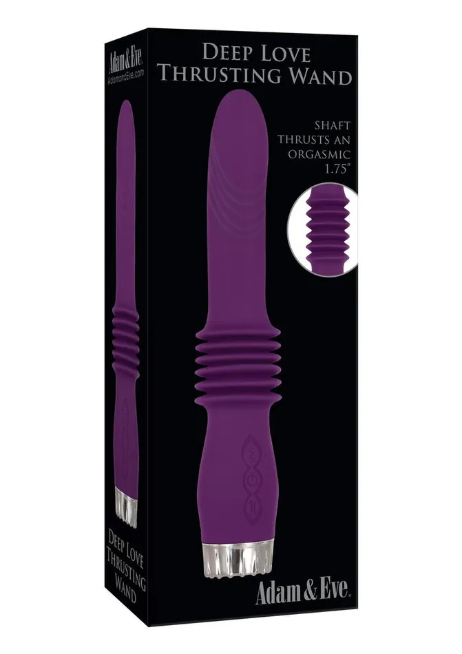Adam and Eve Deep Love Thrusting Silicone Rechargeable Wand | Adam and Eve Vibrators