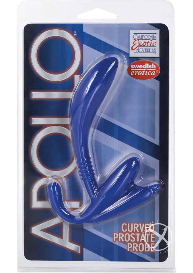 Anal Apollo Curved Prostate Probe Blue California Exotic Novelties Llc