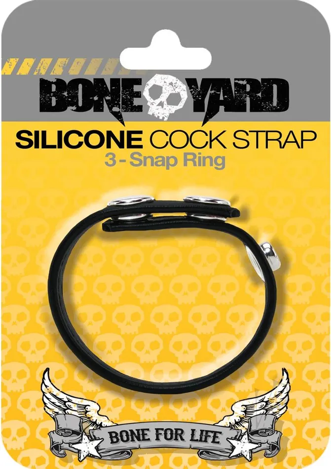Boneyard Silicone Ball Strap 3-Snap Ring | Boneyard Male Sex Toys Boneyard Silicone Ball Strap 3-Snap Ring | Boneyard Male Sex Toys