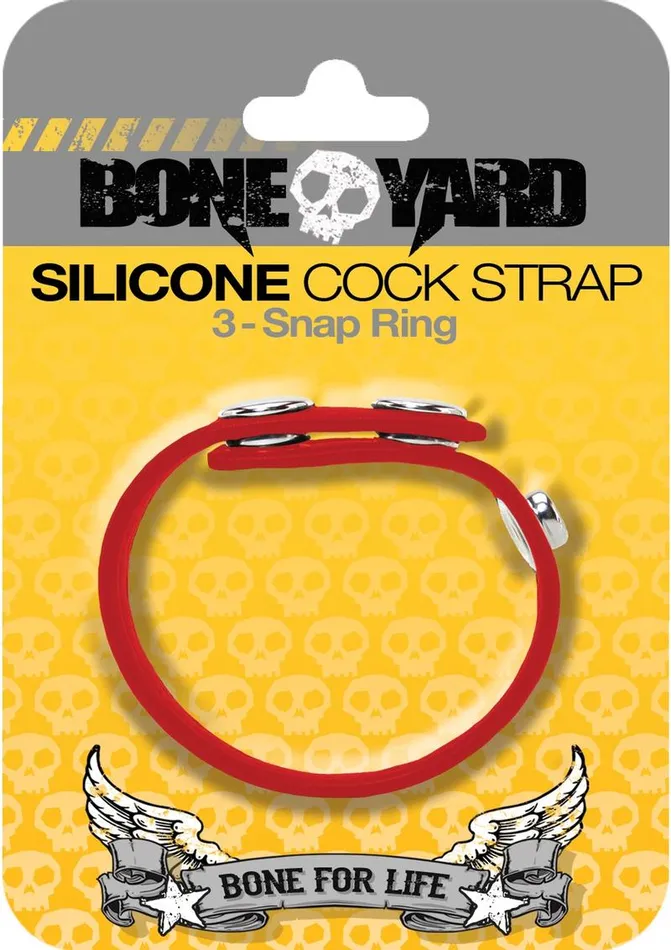 Boneyard Silicone Ball Strap 3-Snap Ring | Boneyard Male Sex Toys Boneyard Silicone Ball Strap 3-Snap Ring | Boneyard Male Sex Toys