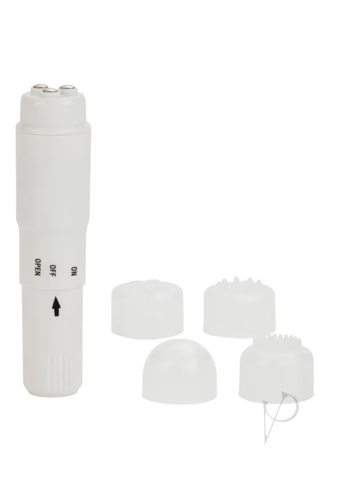 Bullets Female Sex Toys Compact Personal Travel Wand Massager with 4 Interchangeable Heads