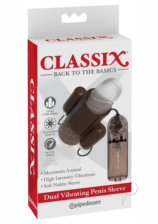 Dual Vibe Penis Sleeve Smoke Pipedream Productsinc Male Sex Toys