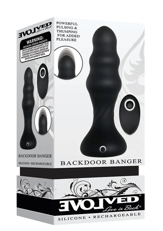 Evolved Female Sex Toys | Backdoor Banger Silicone Rechargeable Anal Vibrator with Remote Control
