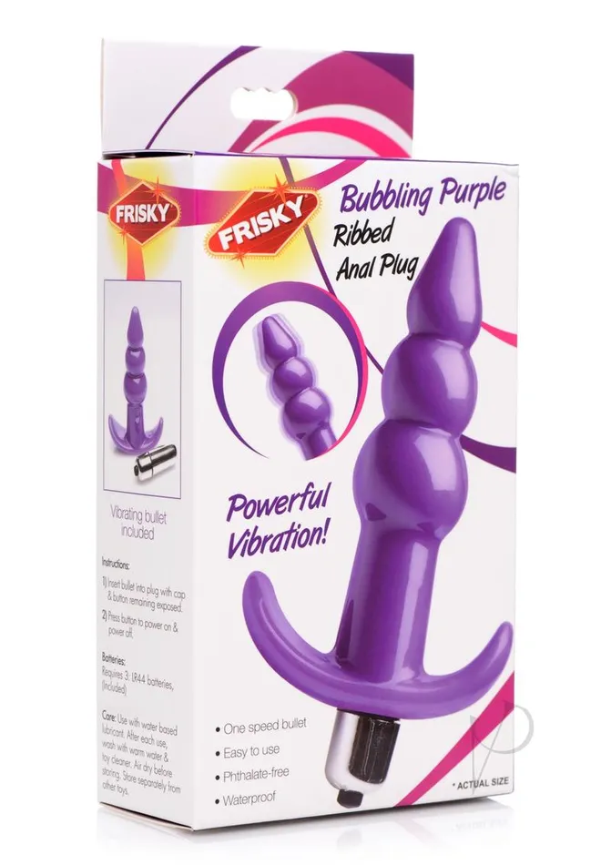 Frisky Frisky Bubbling Purple Ribbed Anal Plug | Anal