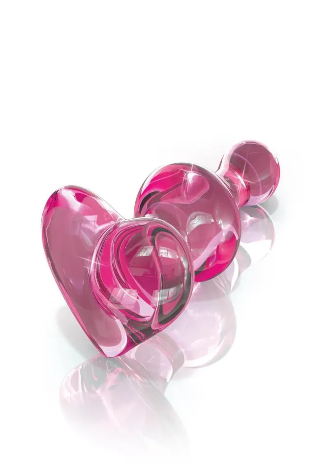 Icicles No 75 Beaded Heart Shaped Glass Anal Plug | Icicles Anal