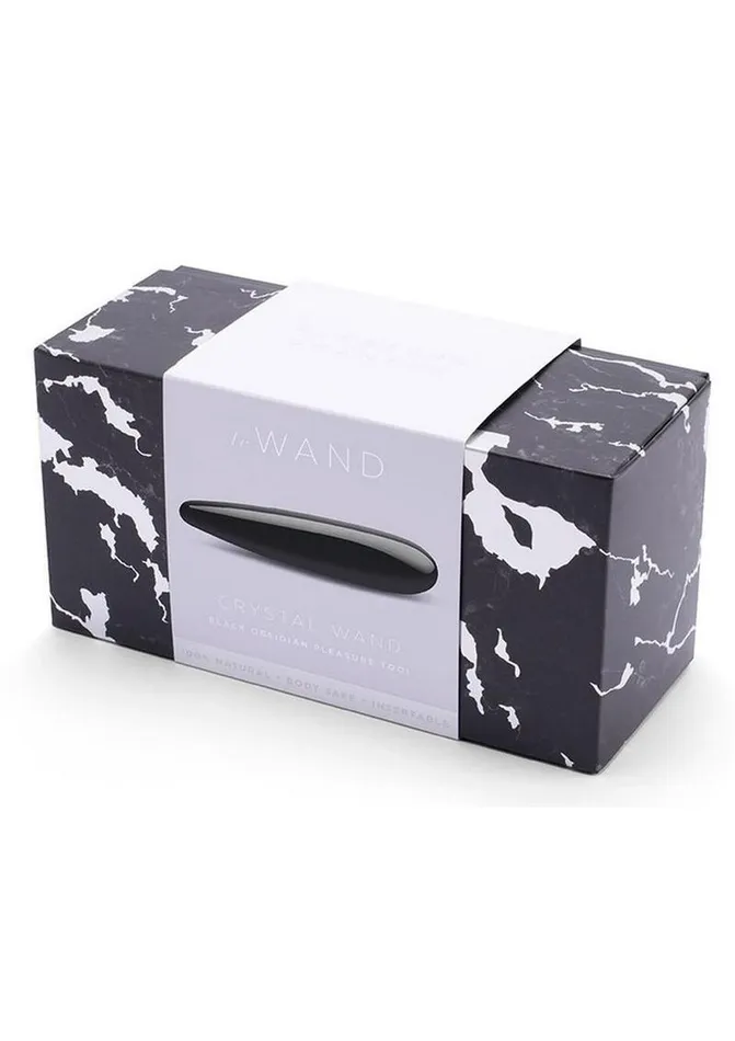 Le Wand Crystal Wand Probe with Silicone Ring Black Obsidian Le Wand Male Sex Toys Le Wand Crystal Wand Probe with Silicone Ring Black Obsidian Le Wand Male Sex Toys