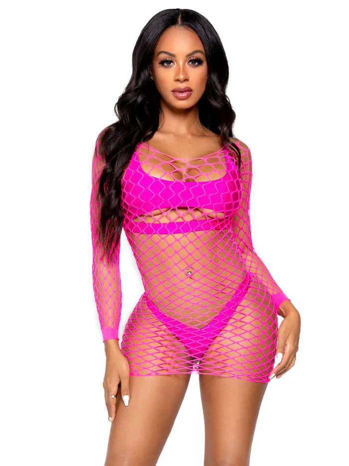Leg Avenue Female Sex Toys Supreme Fence Net Mini Dress One Size