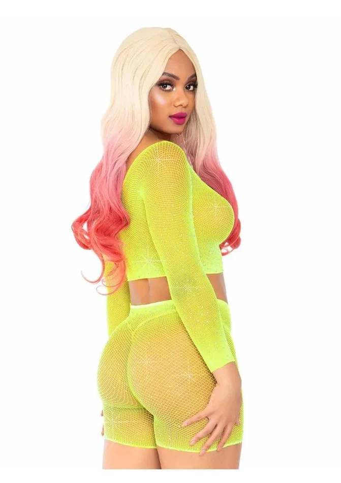 Leg Avenue Male Sex Toys | Leg Avenue Rhinestone Fishnet Long Sleeve Crop Top and Biker Shorts Leg Avenue Male Sex Toys | Leg Avenue Rhinestone Fishnet Long Sleeve Crop Top and Biker Shorts