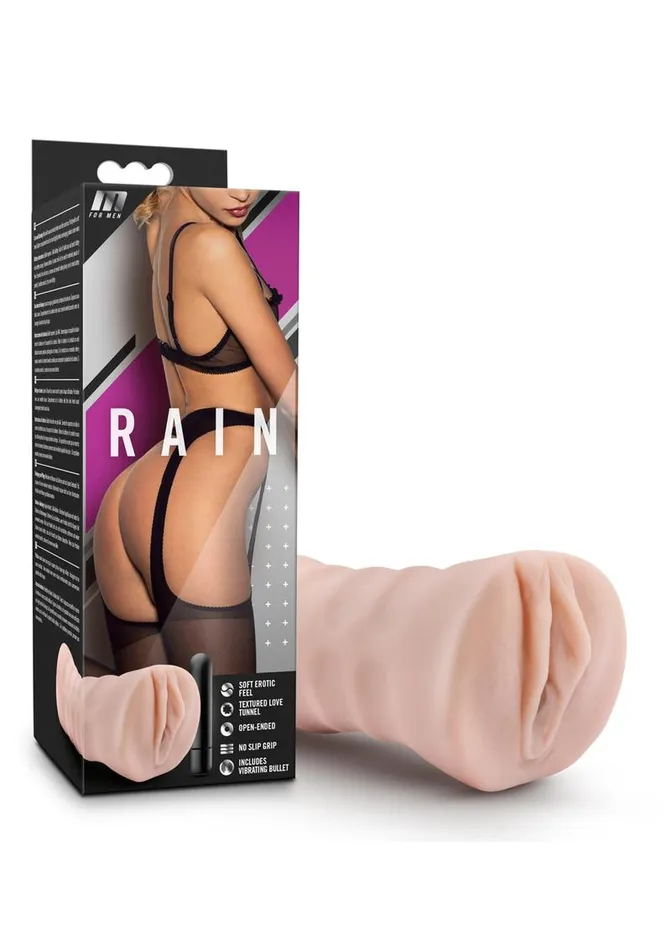 M For Men Rain Vibrating Masturbator with Bullet - Pussy | M for Men Male Sex Toys