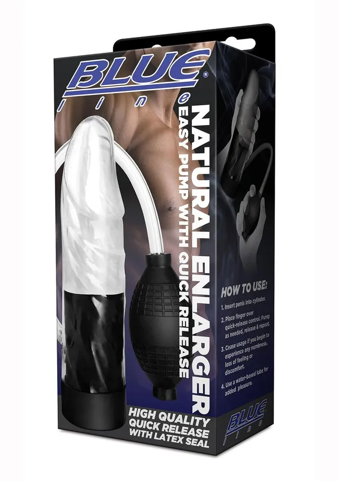 Male Sex Toys | Blue Line CandB Gear Blue Line C and B Gear Natural Enlarger Easy Pump with Quick Release