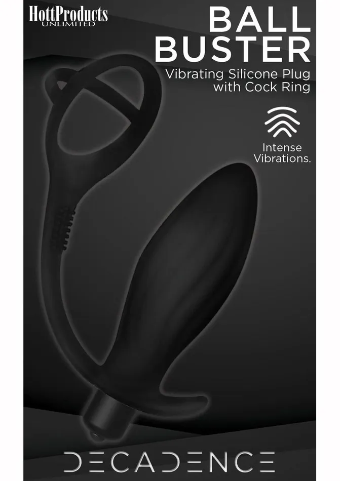 Male Sex Toys | Decadence Decadence Ball Buster Silicone Vibrating Butt Plug with Cock Ring