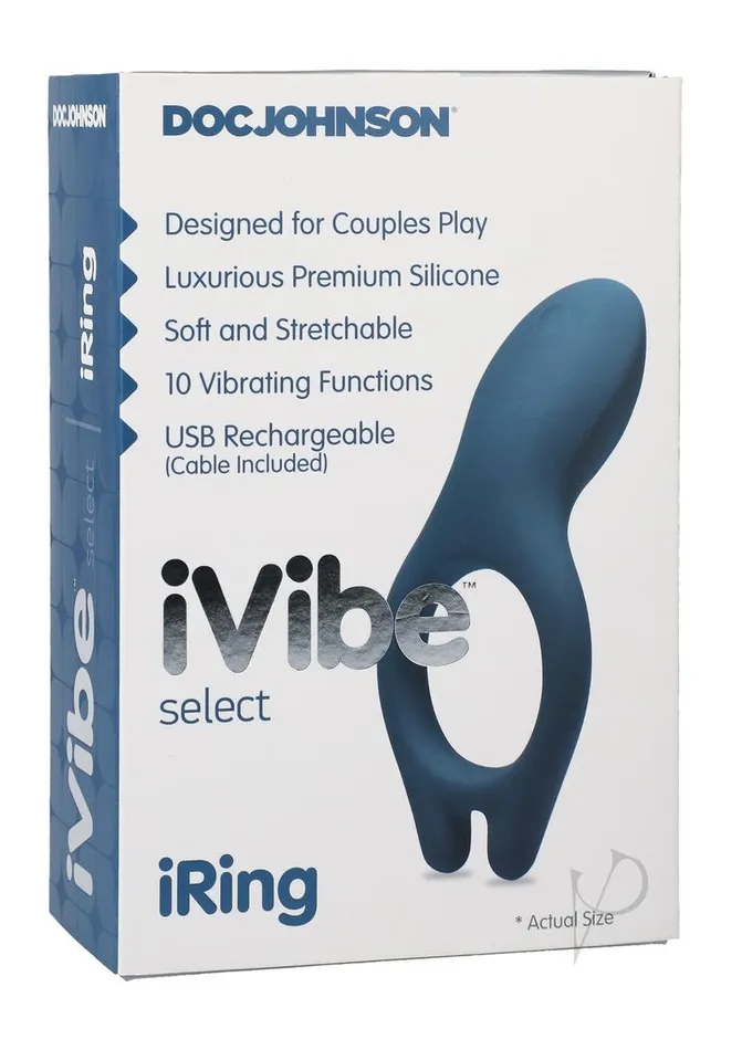 Male Sex Toys | iVibe iVibe Select iRing Rechargeable Silicone Vibrating Cock Ring - Marine