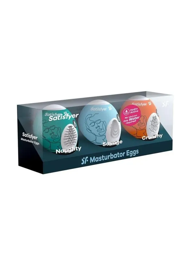 Male Sex Toys | Satisfyer Satisfyer Masturbator Egg 3 Pack Set (Naughty, Savage, Crunchy