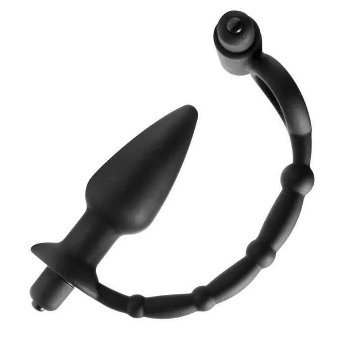Male Sex Toys | Viaticus Dual Cock Ring Anal Plug - Master Series