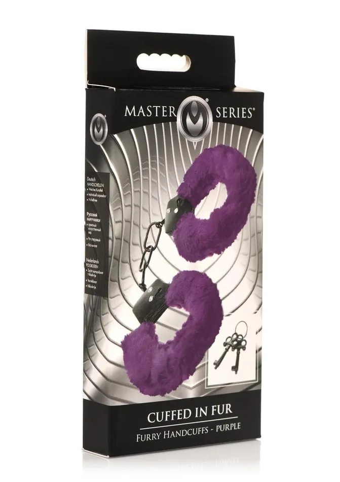 Master Series Cuffed In Fur Furry Handcuffs | Master Series Male Sex Toys
