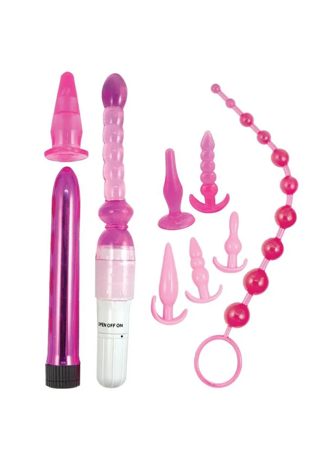 Pink Elite Collection Vibrating Supreme Anal Play Kit Pink Elite Collection Anal