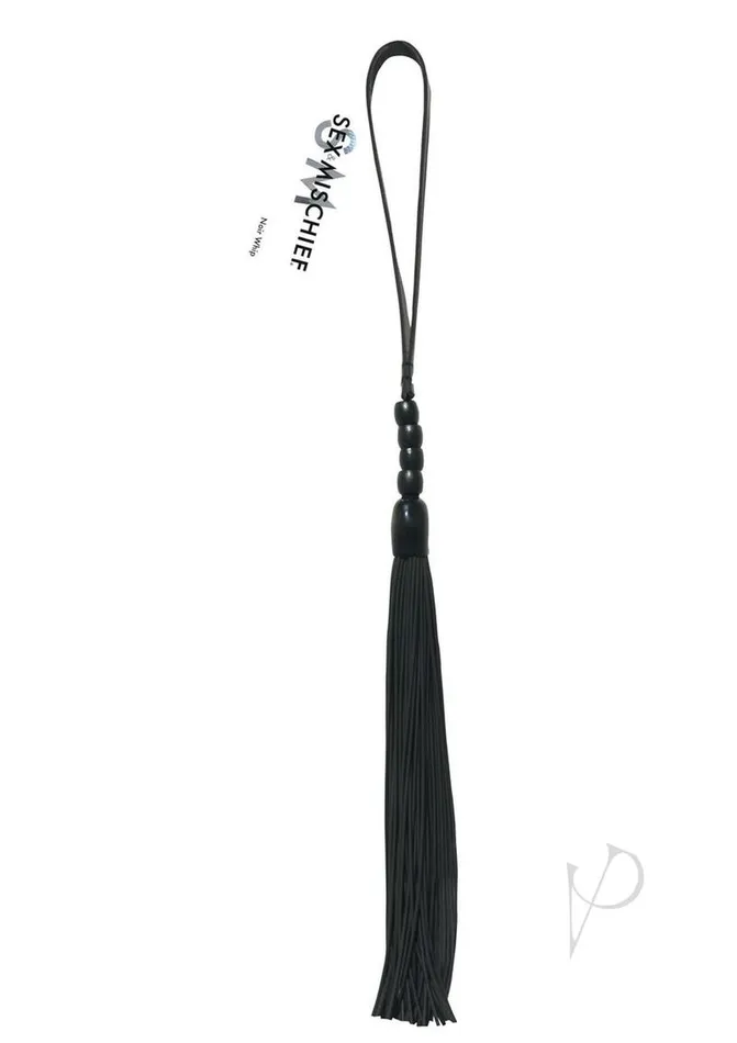 Sex and Mischief Male Sex Toys | Sex and Mischief Beaded Flogger Noir Whip