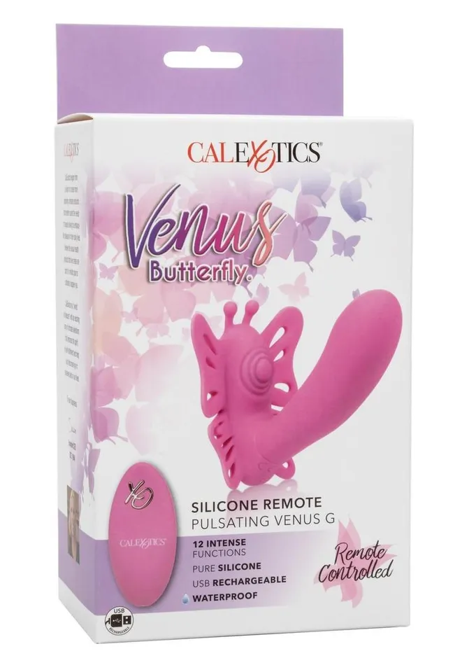 Venus Butterfly Female Sex Toys | Venus Butterfly Pulsating Venus G Silicone Rechargeable Strap-On with Remote Control