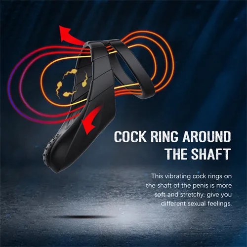 Male Sex Toys | Aimitoy Vibrating Penis Ring with Taint Teaser Blanche